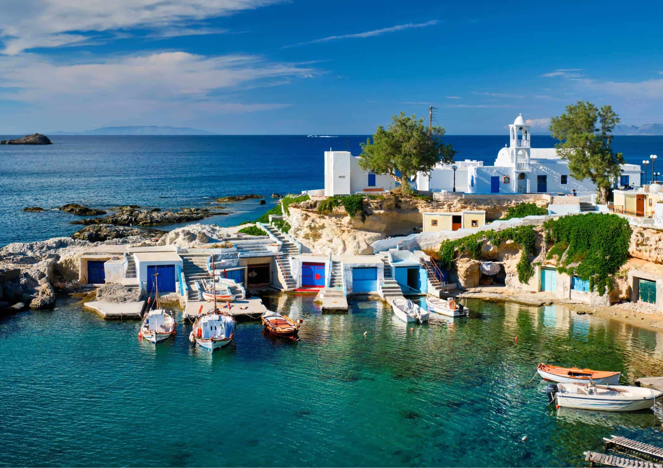 Grèce-petit port-Milos