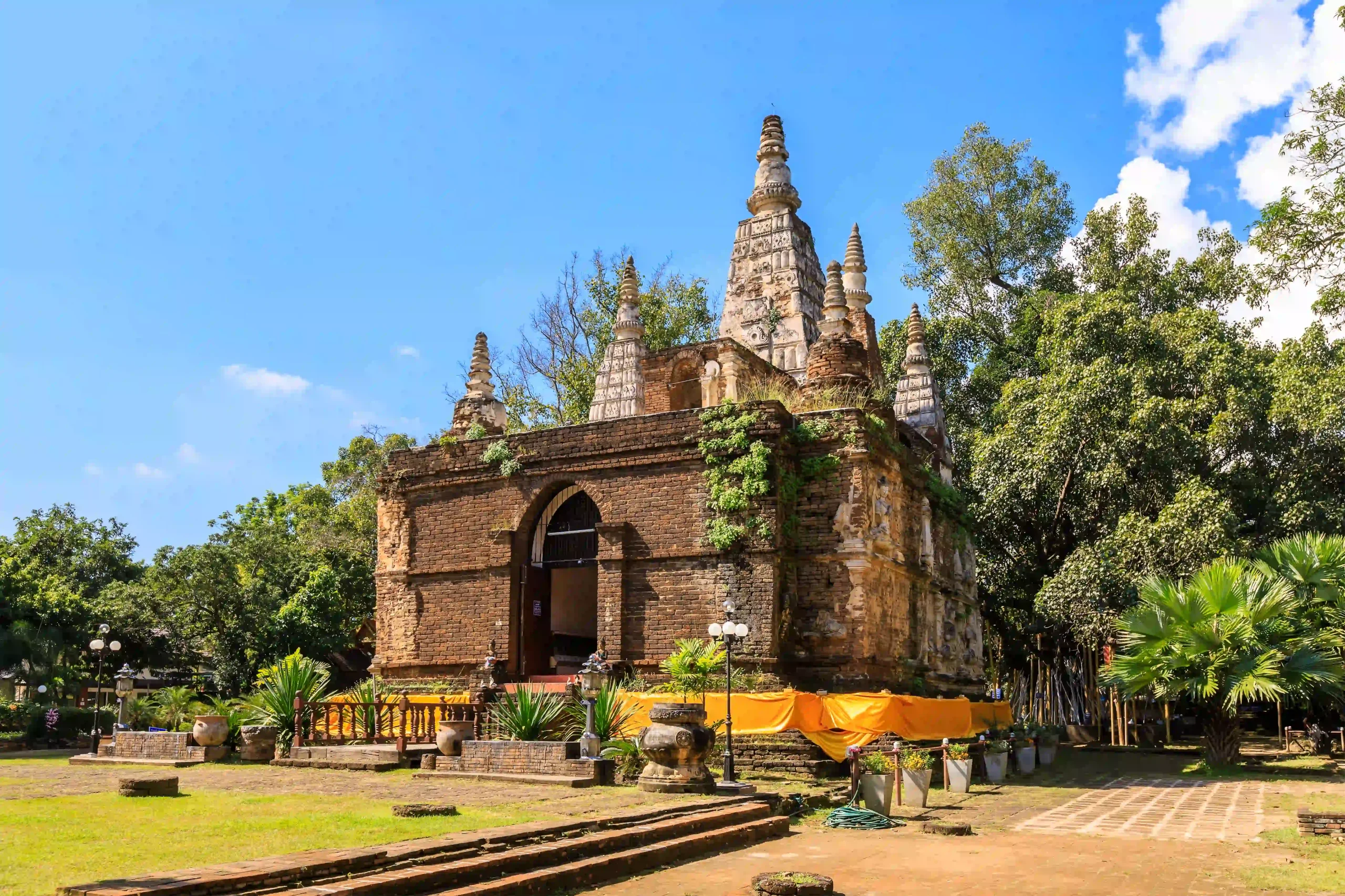 ancienne pagode Wat Photharam Maha Wihan Chet Yot Chiang Man, Chiang Mai, nord de la Thaïlande